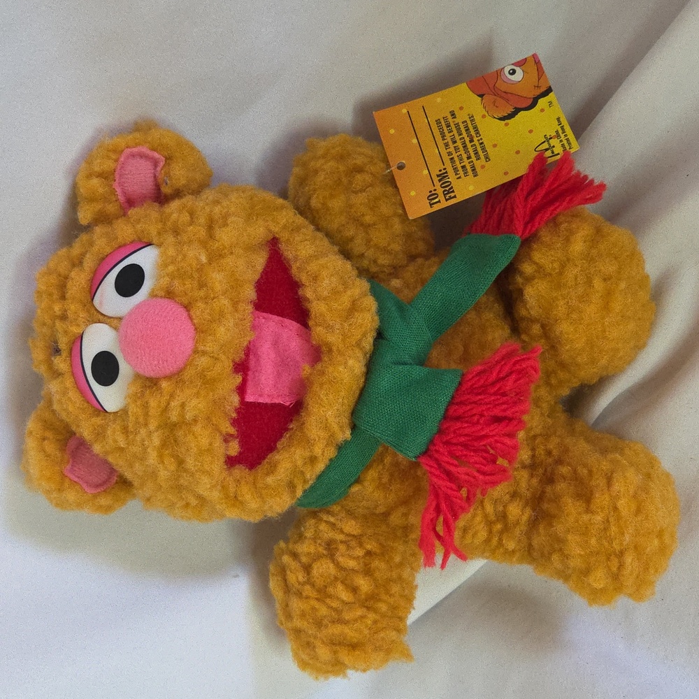 Fozzie Bear Muppet Christmas Babies Bear vintage 1987 with hang tag